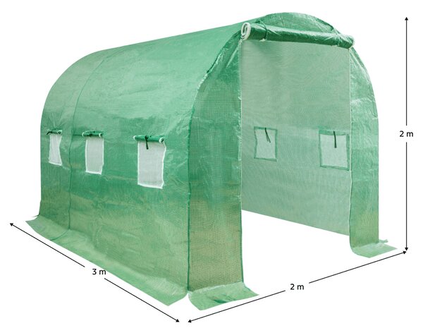 KONDELA Rezervna ponjava za rastlinjak, zelena, 2x3x2 m, FELKO TYP 1