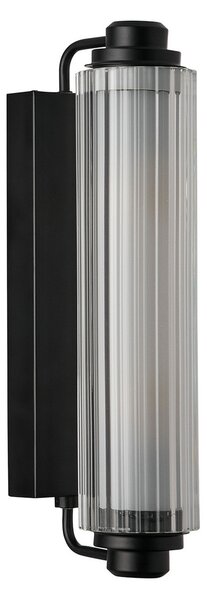 Nordlux stenska svetilka Nimal Double, IP44, kovina, črna, zatemnjen, Črna, Kopalnica, Plastika