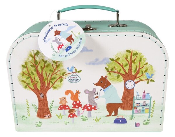 Kartonasti otroški organizatorji za igrače v kompletu 3 ks 21x28x8 cm Woodland Friends – Rex London