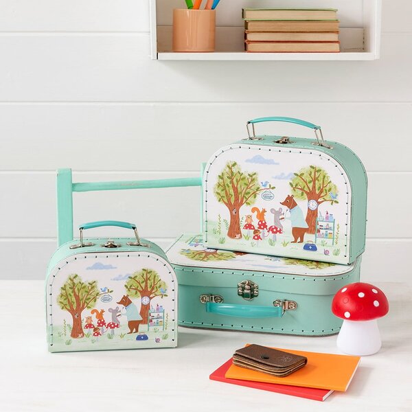 Kartonasti otroški organizatorji za igrače v kompletu 3 ks 21x28x8 cm Woodland Friends – Rex London