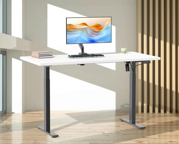MID.YOU Dvižna Miza E-lona, Bela, Črna, 110x50cm