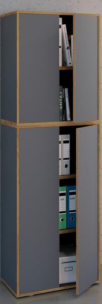 P & B Arhivska Omara Salia B60, Antracit, Barva Hrasta