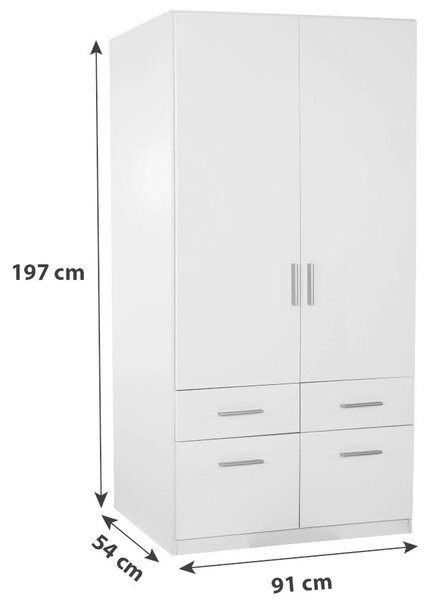 Premium Living Omara Za Oblačila Celle, Bela, Š. 91 Cm