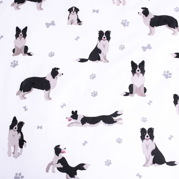 Enojna bombažna otroška posteljnina 140x200 cm Border Collie – Jerry Fabrics