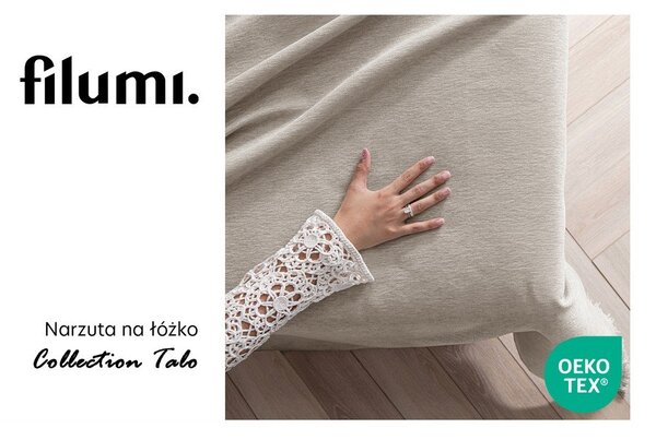 Bež pregrinjalo iz šenilje 220x240 cm Talo – Filumi