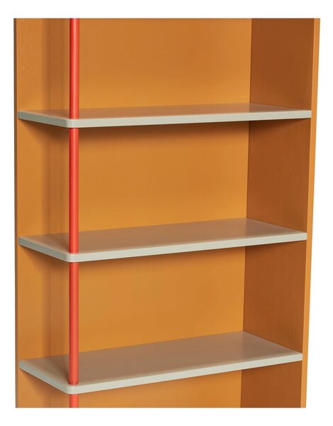 Oranžna stenska polica iz masivnega jesena 60x109 cm Apollo – Hübsch