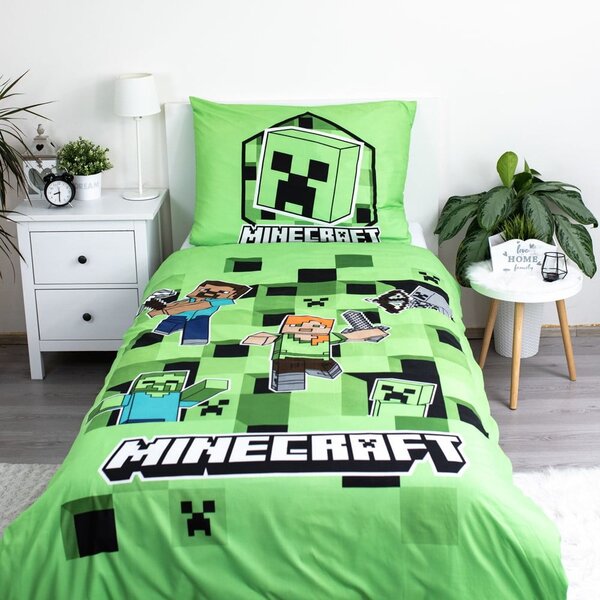 Enojna otroška posteljnina iz mikrovlaken 140x200 cm Minecraft – Jerry Fabrics