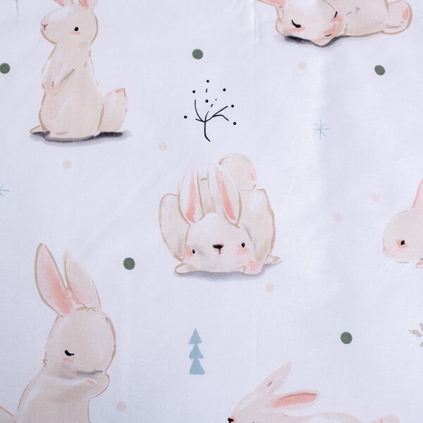 Bombažna otroška posteljnina za otroško posteljico 100x135 cm Bunnies – Jerry Fabrics