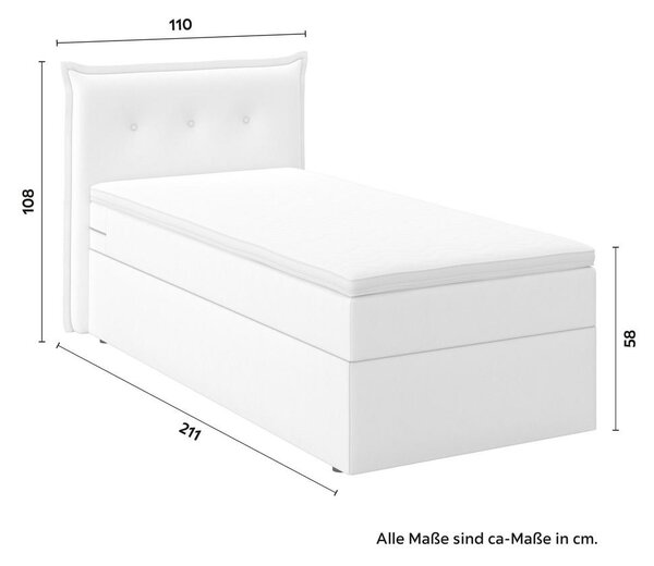 Bessagi Home Postelja Z Vzmetnico Polo, Krem, Nadvložek, 90x200