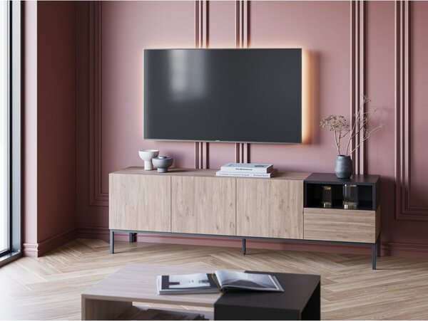 TV omarica v naravni barvi 180x55 cm Cailin – Marckeric