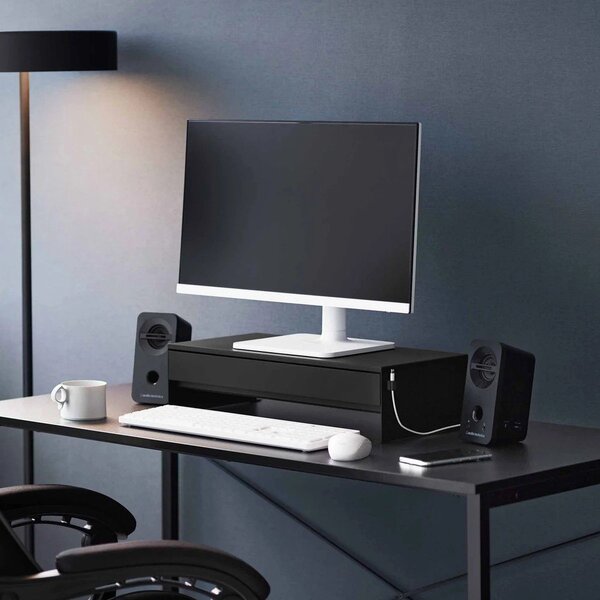Črno kovinsko stojalo za monitor Tower – YAMAZAKI