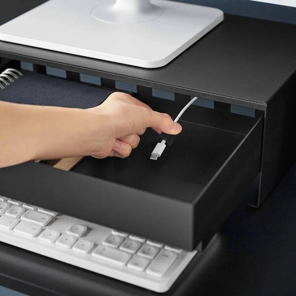 Črno kovinsko stojalo za monitor Tower – YAMAZAKI