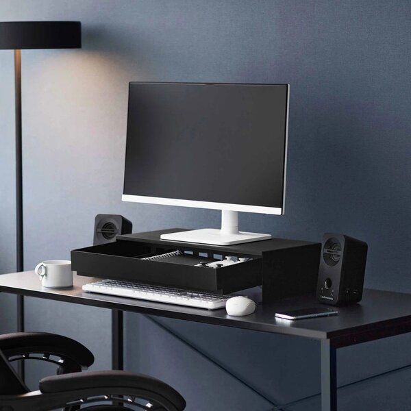 Črno kovinsko stojalo za monitor Tower – YAMAZAKI