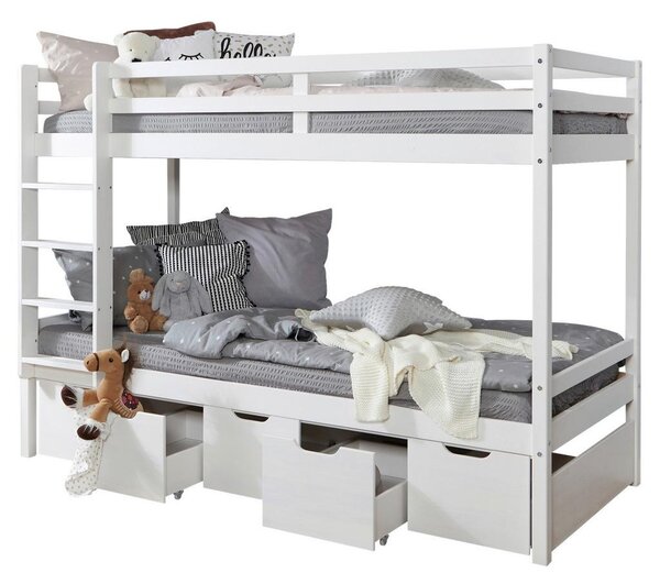 Livetastic Pograd Finn, 90x200, Bor, Bela, Masivna