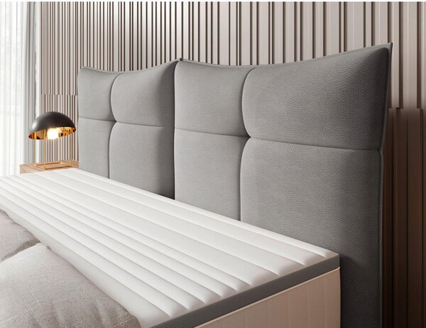 BOXSPRING POSTELJA 180 cm x 200 cm , usnje siva