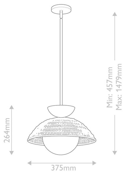 VISEČA SVETILKA Alora Mood 37,5/26,4 cm 60 W E27