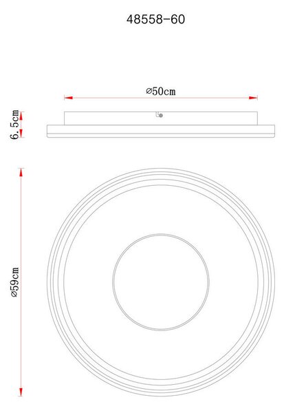 STROPNA LED-SVETILKA EILA 60 W 630-6100 lm 2700-6000 K 230 V