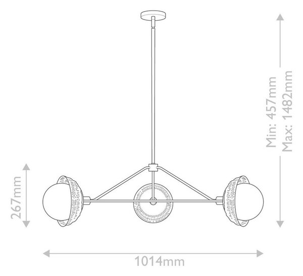 LESTENEC Alora Mood 101,4/26,7 cm 40 W E27