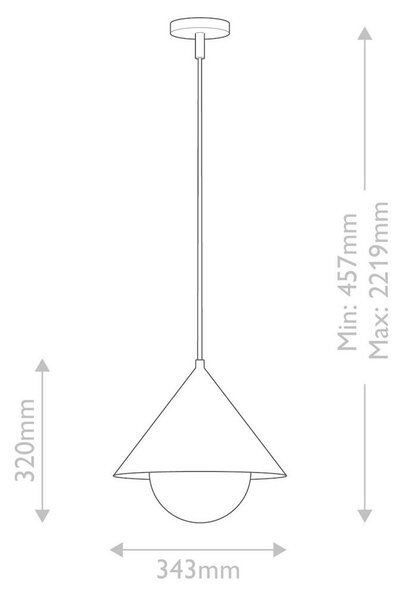 VISEČA SVETILKA Alora Mood 32/34,3 cm 60 W E27