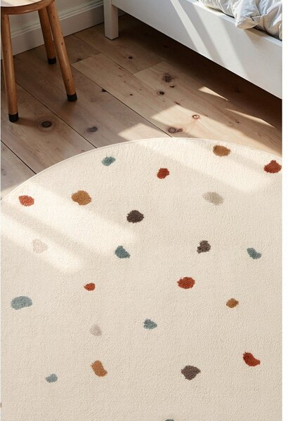 Kremno bela otroška preproga ø160 cm Funny Dots – Hanse Home