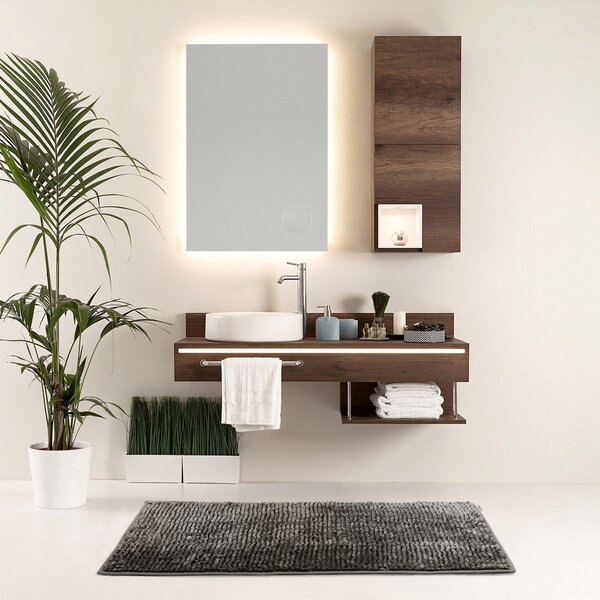 Temno siva kopalniška preproga 70x120 cm Bati – Restilo