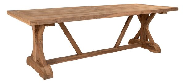 Vrtna miza iz masivnega tika 100x240 cm Volos – House Nordic