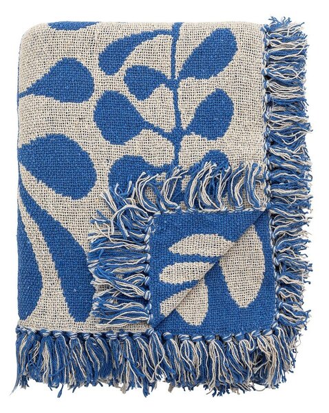 Modra odeja 130x160 cm Nevine – Bloomingville