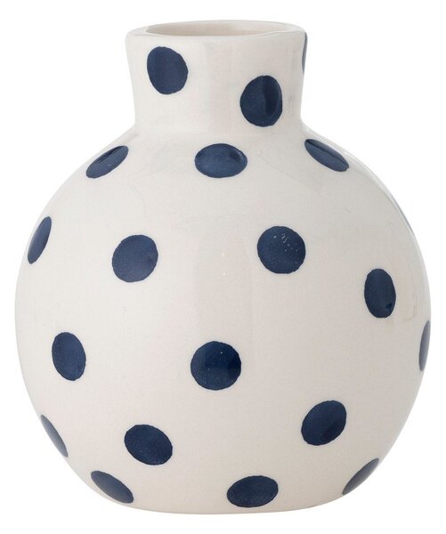 Bela keramična ročno poslikana vaza (višina 11 cm) Fian – Bloomingville