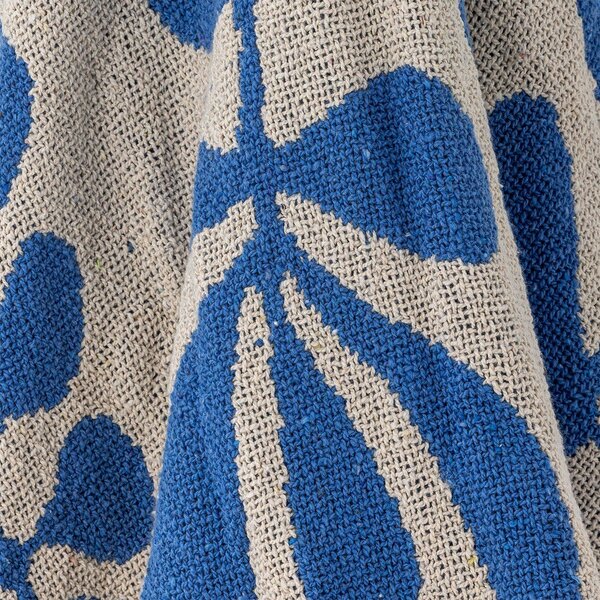 Modra odeja 130x160 cm Nevine – Bloomingville
