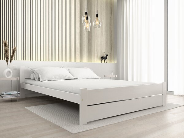 Postelja IKAROS DOUBLE 120 x 200 cm, bela Posteljno dno: Brez posteljnega dna, Vzmetnica: Brez vzmetnice