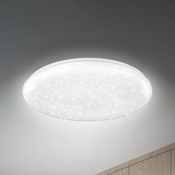 Briloner LED-stropna svetilka Bright Sky, bela, 51 W, zvezdno nebo, zatemnjen, Bela, Dnevna soba / jedilnica, Plastika, Sodobni