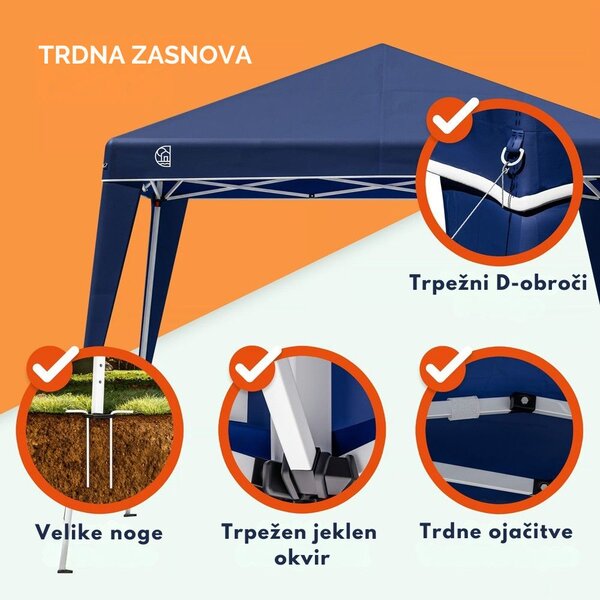 Paviljon za zabave CAPRI, 3x3 m, modra Casaria