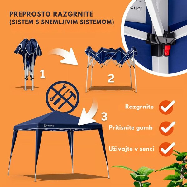 Paviljon za zabave CAPRI, 3x3 m, modra Casaria
