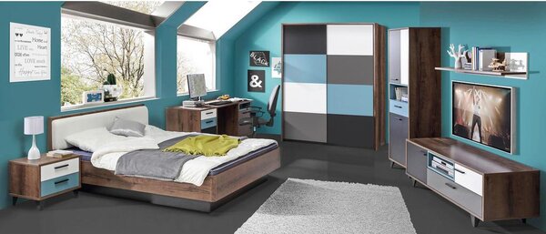 Carryhome Postelja Raven, Barva Hrasta, 140x200