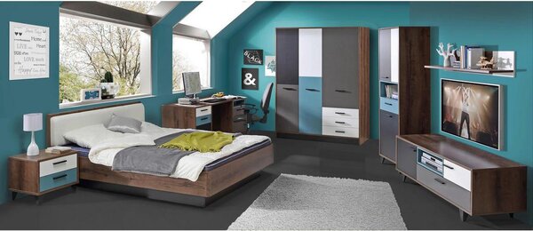 Carryhome Postelja Raven, Barva Hrasta, 140x200