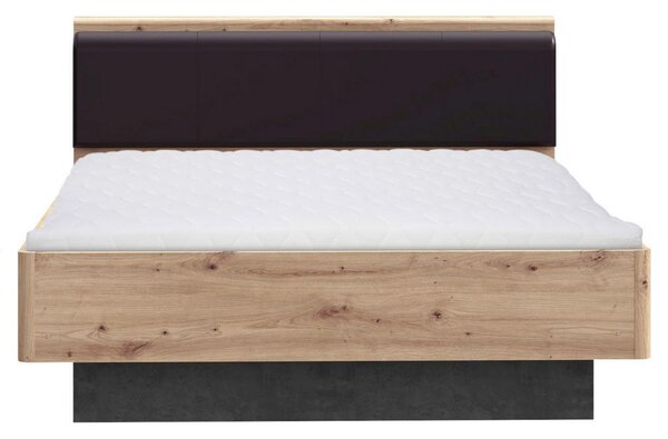 Carryhome Postelja Raven, Barva Hrasta, Temno Siva, 140x200