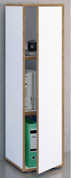 P & B Arhivska Omara Salia B30, Bela, Barva Hrasta