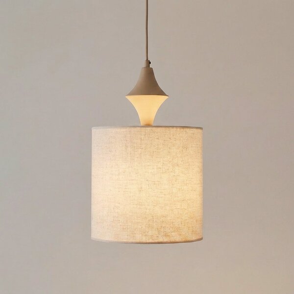 TK Lighting Visoka svetilka Amura, bež/pesek, tkanina, Ø 25 cm, E27, zatemnjen, Bež, Dnevna soba / jedilnica, Tkanine / tekstil, Sodobni