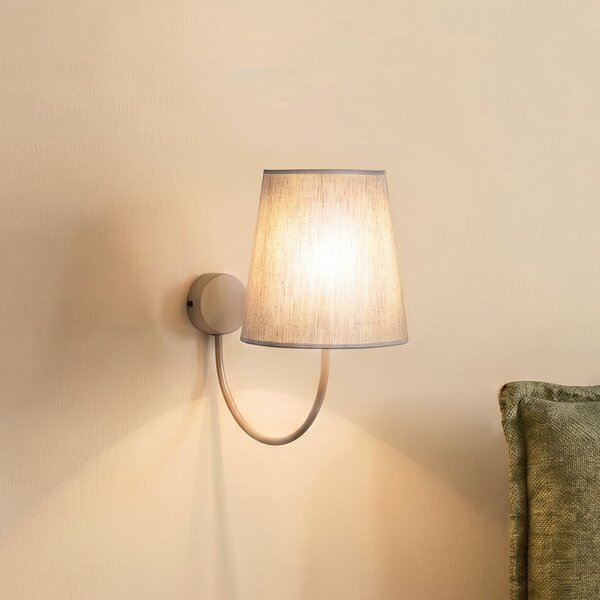TK Lighting Stenska svetilka Candi, bež/pesek, lan, višina 34 cm, E27, zatemnjen, Bež, Dnevna soba / jedilnica, Tkanine / tekstil, Sodobni