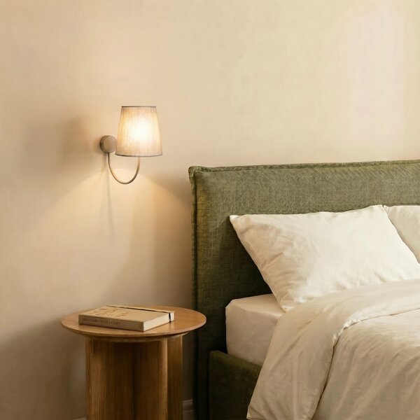 TK Lighting Stenska svetilka Candi, bež/pesek, lan, višina 34 cm, E27, zatemnjen, Bež, Dnevna soba / jedilnica, Tkanine / tekstil, Sodobni
