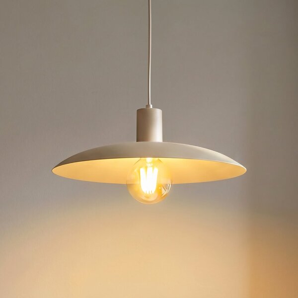 TK Lighting Visoka svetilka Astra, pesek, kovina, Ø 41 cm, E27, zatemnjen, Bež, Dnevna soba / jedilnica, Kovina, Sodobni