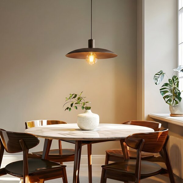 TK Lighting Visoka svetilka Astra, rjava, kovina, Ø 41 cm, E27, zatemnjen, Rjava / rjasta, Dnevna soba / jedilnica, Kovina, Sodobni
