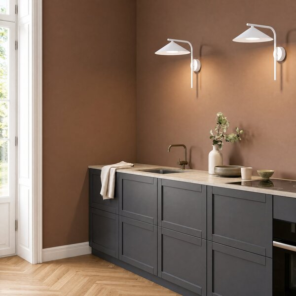 TK Lighting Stenska svetilka Lume S, siva, kovina, višina 31 cm, GX53, zatemnjen, Siva, Dnevna soba / jedilnica, Kovina, Sodobni