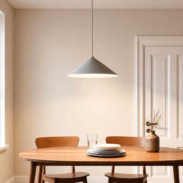 TK Lighting Visoka svetilka Lume L, siva, kovina, Ø 40 cm, GX53, zatemnjen, Siva, Dnevna soba / jedilnica, Kovina, Sodobni