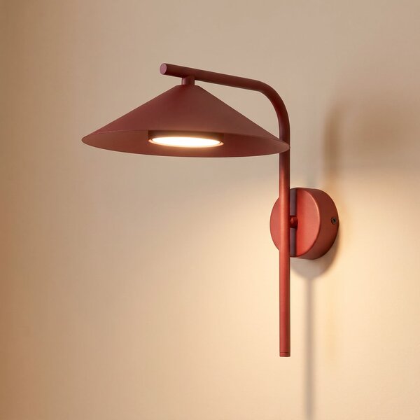 TK Lighting Stenska svetilka Lume S, bordo rdeča, kovinska, višina 31 cm, GX53, zatemnjen, Rdeča, Dnevna soba / jedilnica, Kovina, Sodobni