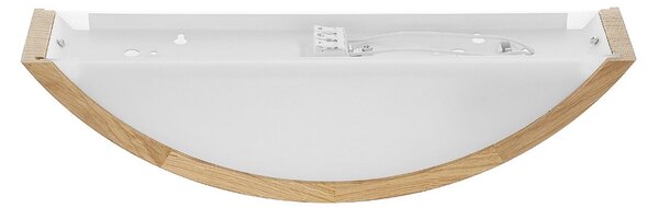 TEMAR LIGHTING Stenna svetilka Cleo D1DR410, hrastov les, dolžina 41 cm, E27, zatemnjen, Les, Dnevna soba / jedilnica, Les, Sodobni