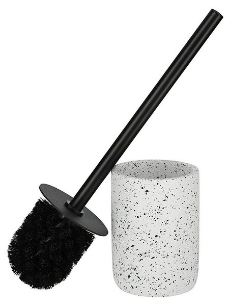 Camargue Garnitura z WC ščetko Stone Terrazzo (Š x V: 9,6 x 39,5 cm, Polirezin, Črno-bele barve)