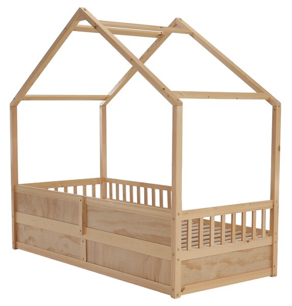 KONDELA Montessori postelja, 90x200, naravna, masivna, BIANKA