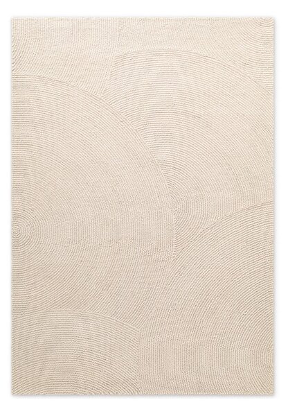 Ročno tkana volnena preproga v svetli naravni barvi 80x150 cm Calmio – Hanse Home