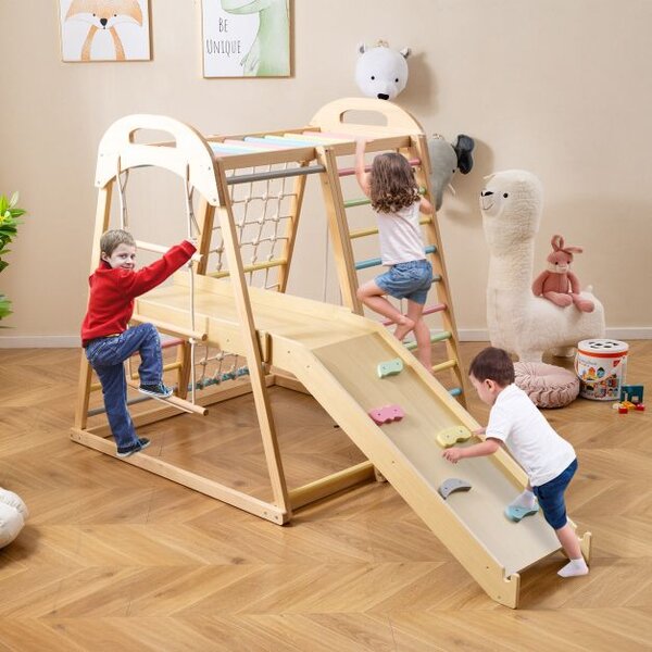 Otroški leseni plezalni set 8 v 1